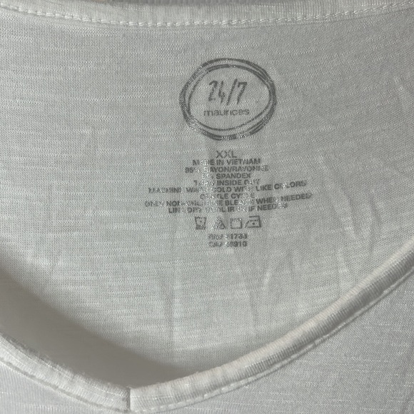 Women’s Solid White T-shirt XXL - Picture 4 of 6